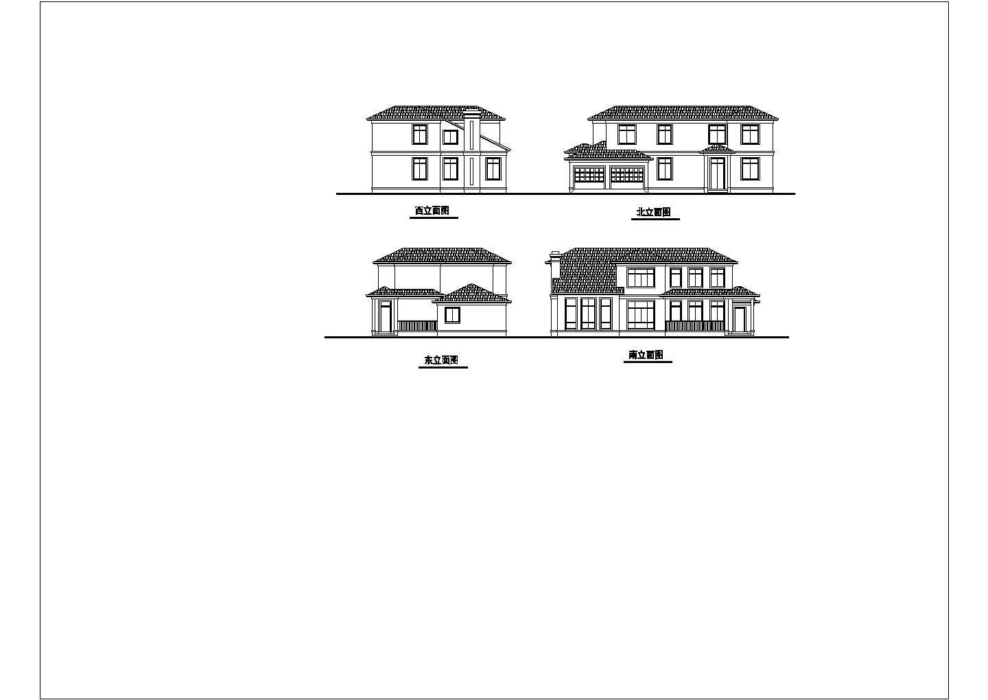 某地区双层独栋别墅建筑设计施工图纸