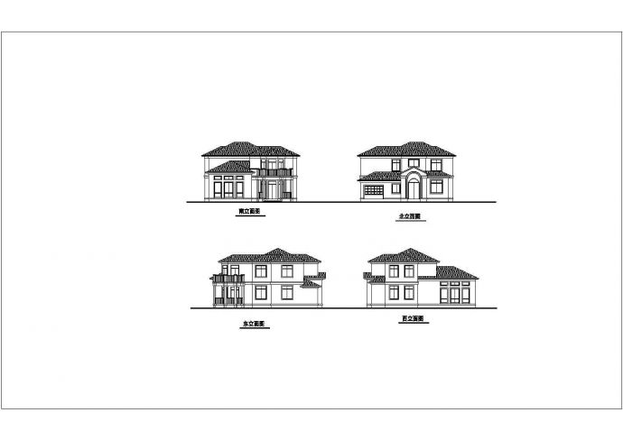 某地区二层独栋别墅建筑设计施工图纸_图1