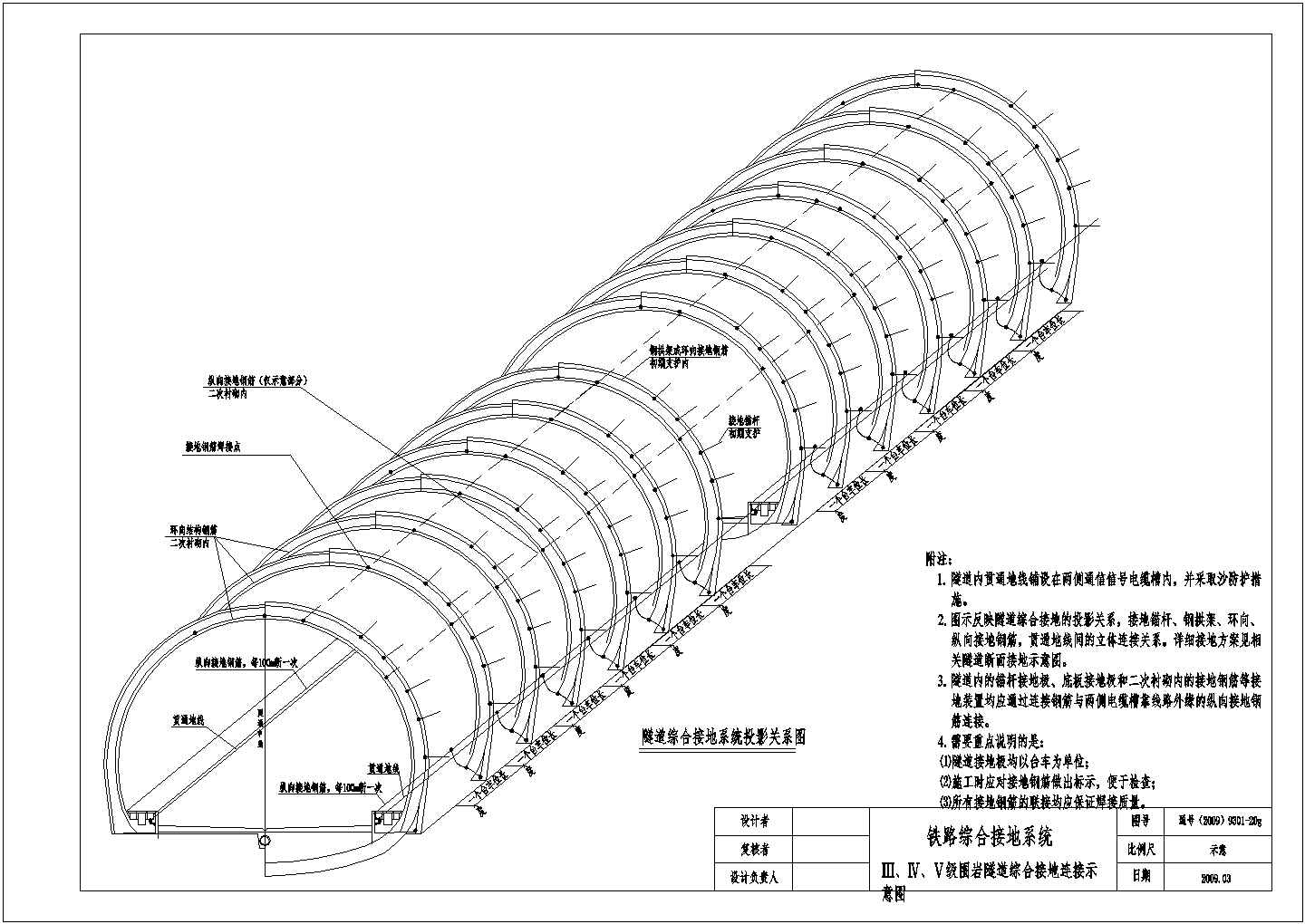 综合接地系统cad图纸通号（2009）9301