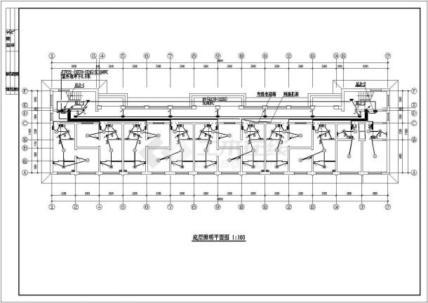 某地区公寓楼建筑电气设计施工详图-图一