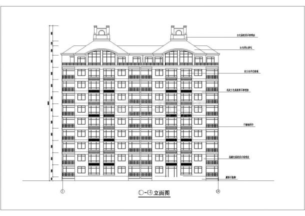 9层阁楼住宅2单元每单元2户建筑设计图-图一
