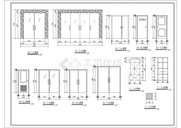 某景区二层游客中心建筑cad施工图-图五