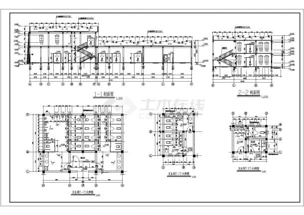 某景区二层游客中心建筑cad施工图-图六