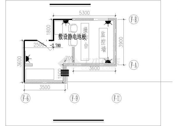 高档住宅小区智能化机房电气cad施工设计图-图二
