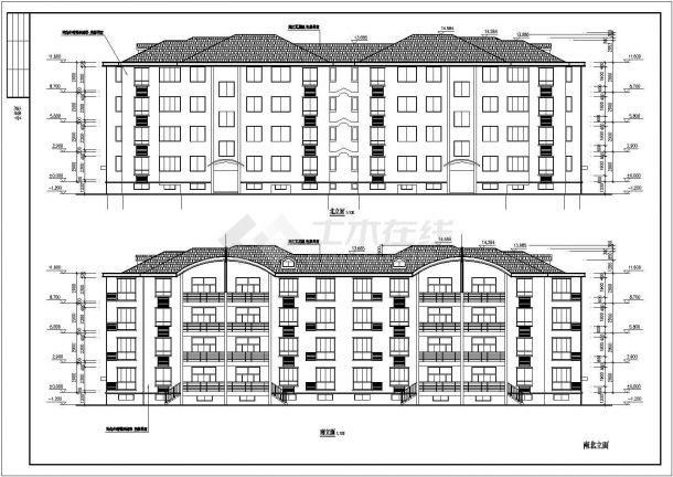 非常实用的某多层、跃层两类住宅楼建筑设计施工图（22张）-图二