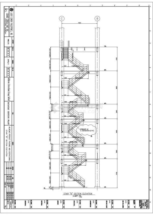 某地区多层钢结构框架设计施工图纸-图一