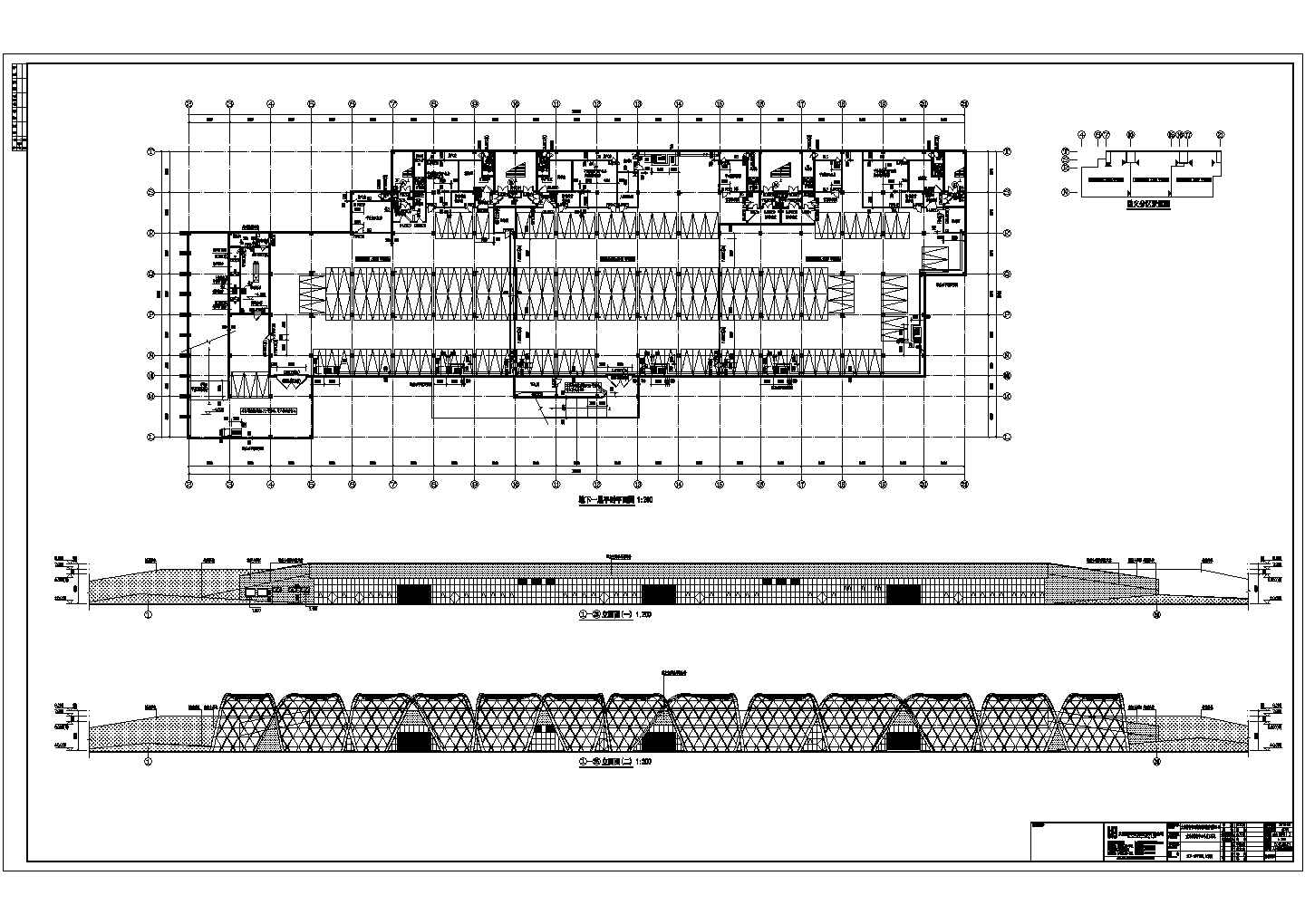 三万平框架结构地下车库建筑cad施工图