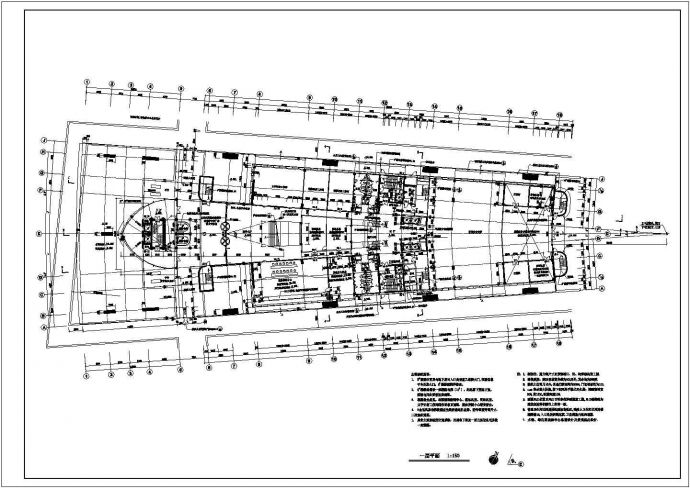 九层大型奥体科技中心建筑设计施工图（含楼梯大样图）_图1