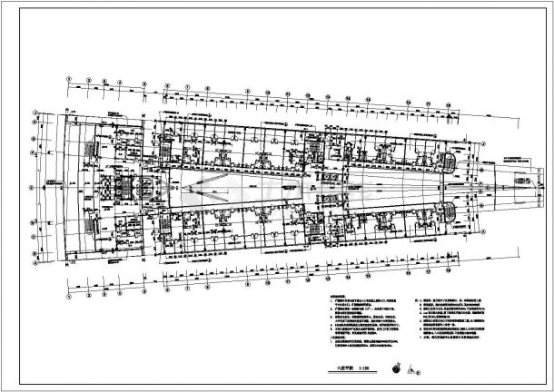 九层大型奥体科技中心建筑设计施工图（含楼梯大样图）-图二