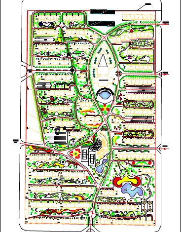 某地区小区园林景观设计cad规划（含图例）-图一