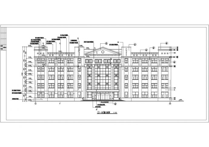 某高层办公楼建筑全套设计CAD施工图纸_图1