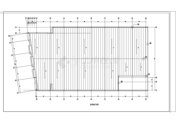 大型钢结构商场设计施工图纸cad-图一