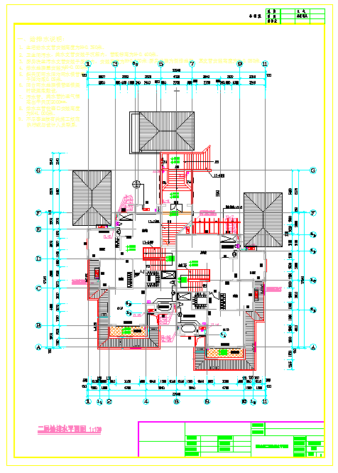 某地区U型公寓给排水系统设计施工图-图二