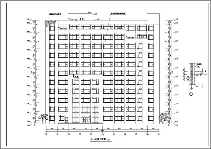 武汉11层职业学院框架结构综合楼建筑设计图_图1