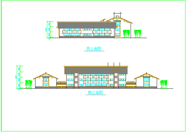 一套非常实用的仿古园林商务会所建筑设计CAD平立面施工图
