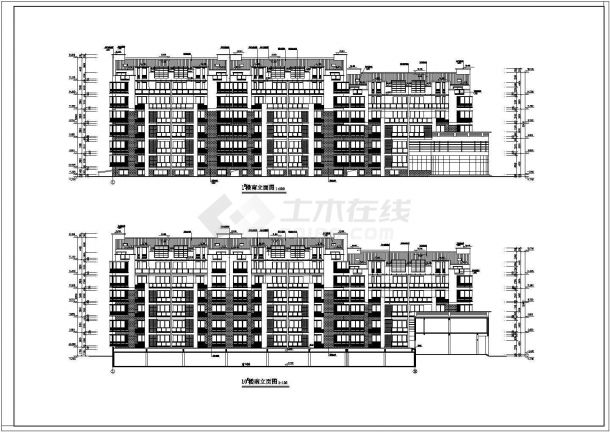 某高档繁华小区住宅楼建筑设计CAD图（带地下车库CAD图）-图一