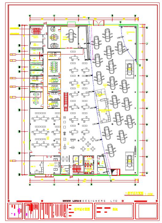 奥迪城市展厅装修设计cad施工图_图1