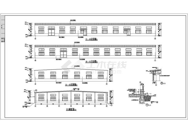 某厂房全套钢结构设计图纸（含说明）-图一