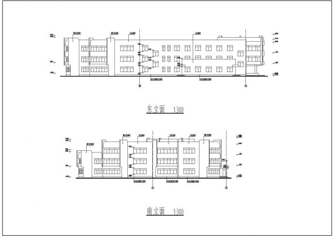 2400平米J造型3层幼儿园建筑设计图纸_图1
