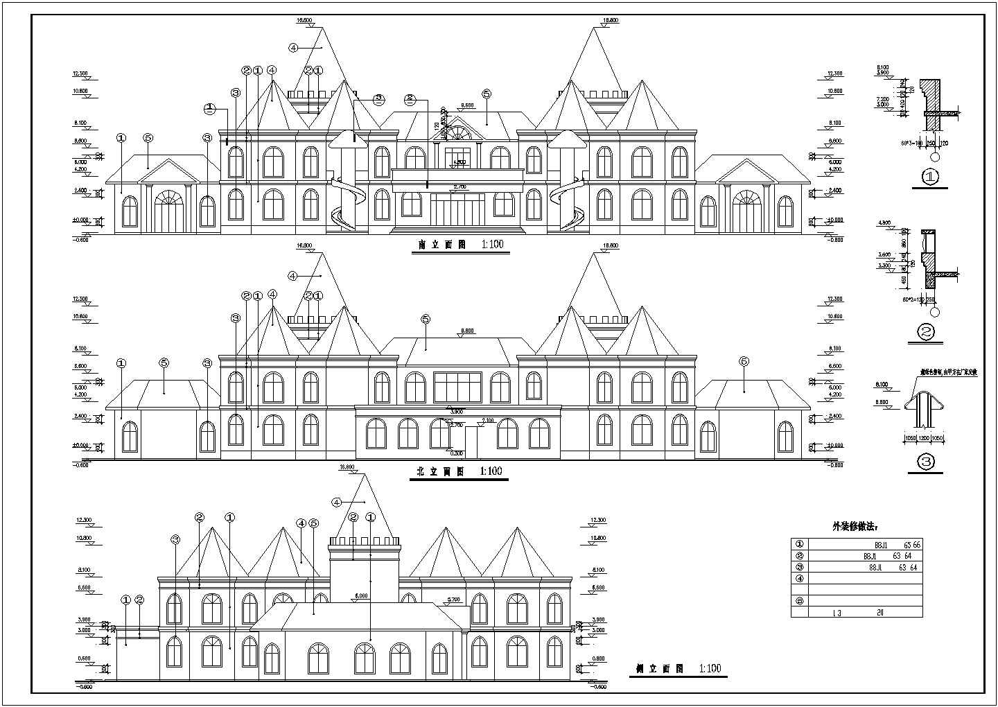欧式风格高端私立2层幼儿园建筑设计施工图