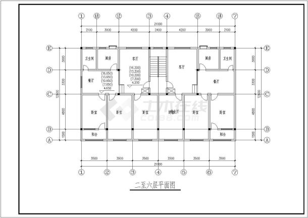 底层框架住宅楼结构施工设计图（全套）-图二
