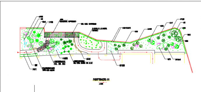 某地生物廊园林景观设计cad平面图_图1