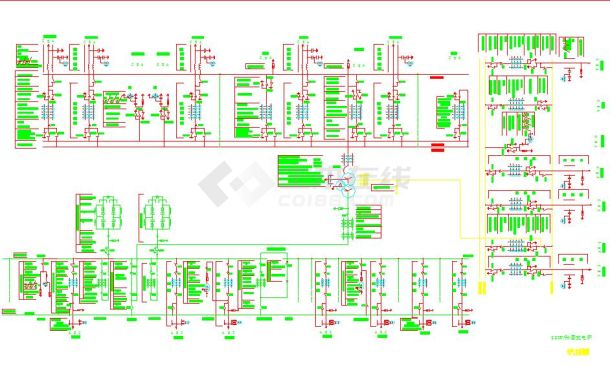 220KV变电所一次系统图cad-图一