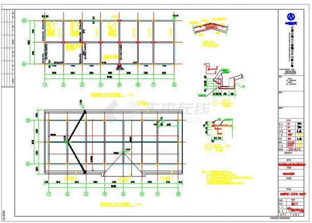综合站房结构施工图cad（含说明）-图二