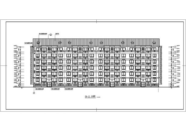 地上6层住宅楼建筑设计CAD施工图（附地下车库）-图一