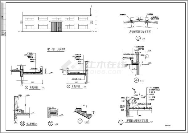 某大型日用品厂房生产车间建筑设计CAD全套施工图（含说明）-图二