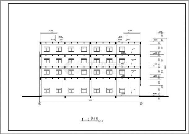 非常详细的带天窗多层厂房建筑设计全套CAD施工图（含说明）-图一