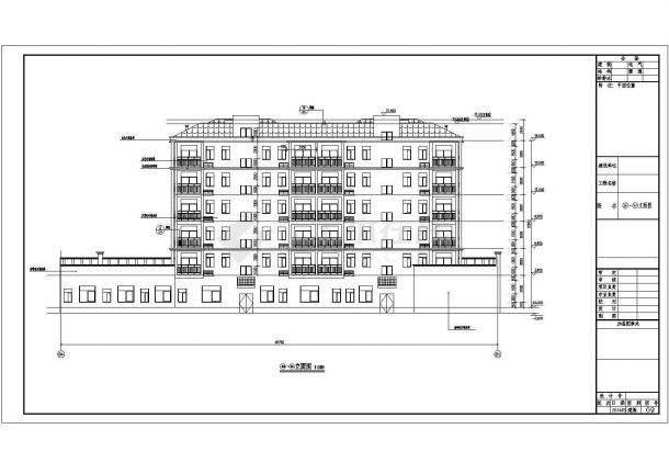 3000平方米六层框架结构住宅建筑全套cad施工图（含说明）-图二