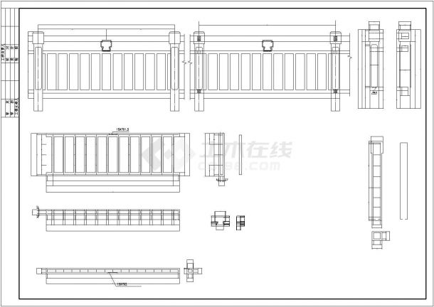 大方实用的桥梁栏杆cad设计详图-图一