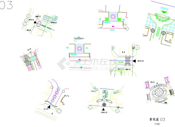 精选常用广场景观设计cad图块合集（非常详细）-图二
