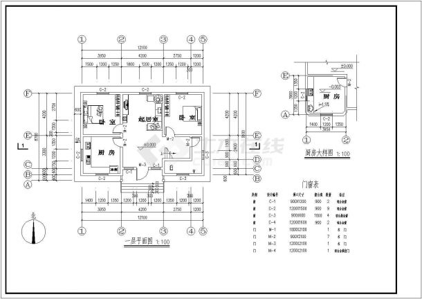 某二层别墅建筑结构方案设计图（南北穿堂风）-图二