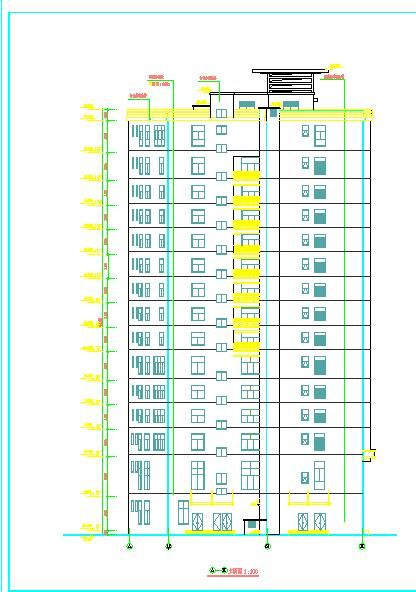 地下1地上15层旅馆全套设计图纸（含建筑电气消防、比较详细完整）-图一