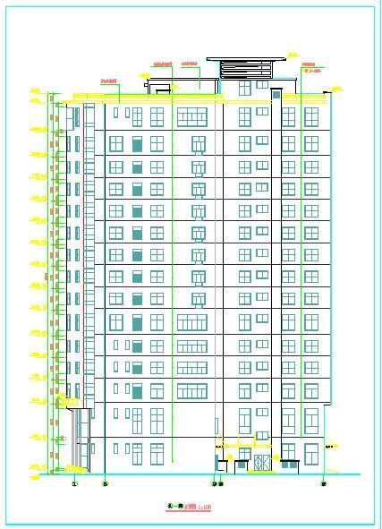 地下1地上15层旅馆全套设计图纸（含建筑电气消防、比较详细完整）-图二