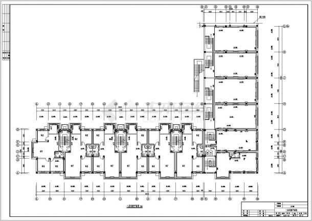 北方六层住宅楼采暖系统cad设计图（带车库及商网采暖）-图二