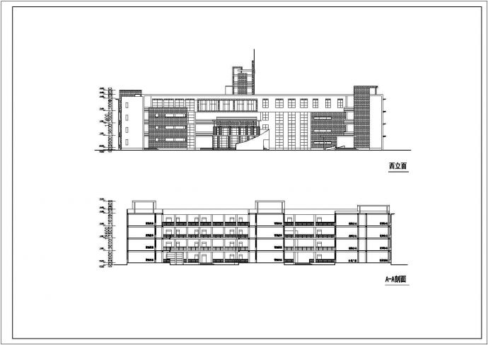 某地区学校建筑设计方案图纸（共6张）_图1
