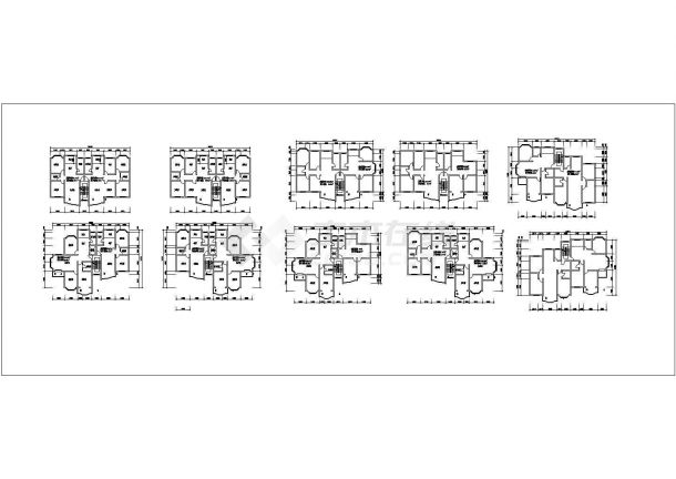 非常实用的多层住宅建筑设计CAD方案图例设计图-图一
