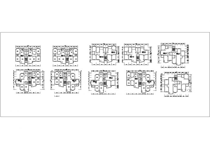非常实用的多层住宅建筑设计CAD方案图例设计图_图1