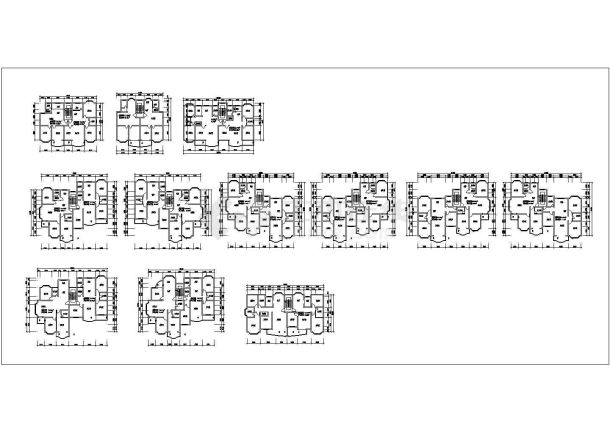 非常实用的多层住宅建筑设计CAD方案图例设计图-图二