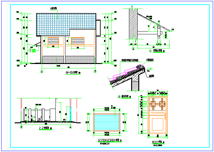 非常有代表性的某公共厕所全套建筑CAD设计施工图（含效果图）