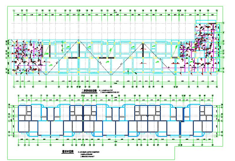 典型底框结构住宅结构设计CAD施工图