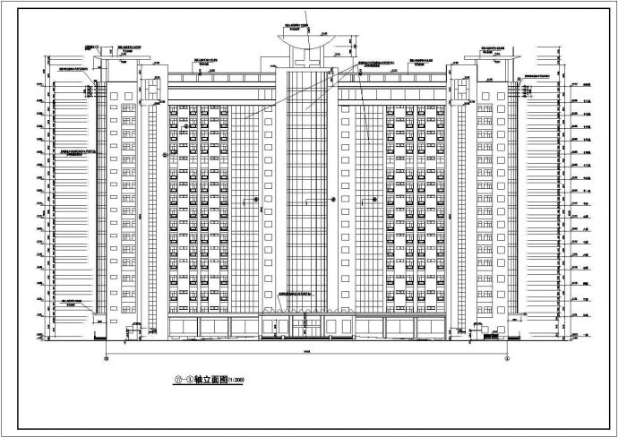 4万平米大型高层甲级医院住院楼建筑CAD设计施工图纸下载_图1