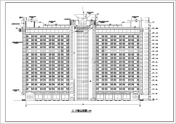 4万平米大型高层甲级医院住院楼建筑CAD设计施工图纸下载-图二