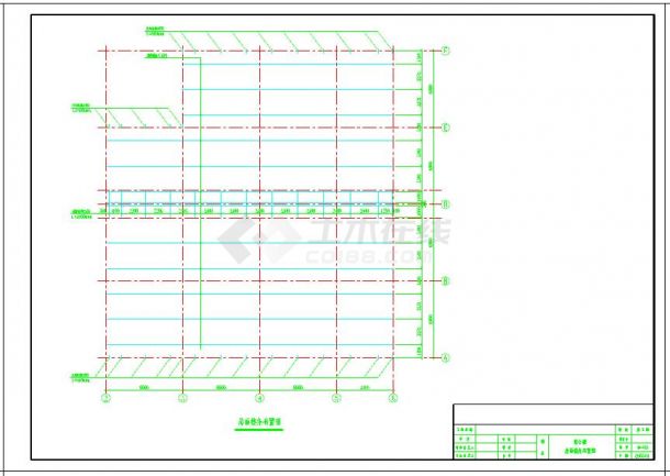 不规则网架结构综合楼结构设计CAD施工图-图二