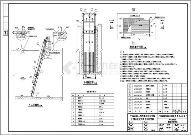 格栅及闸门建筑布置参考图-图一