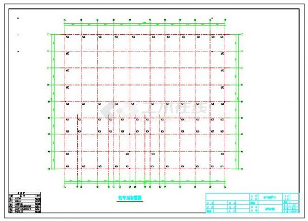 某钢结构4S店结构设计CAD施工图-图一