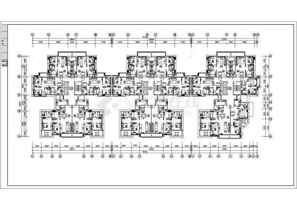 某地区住宅楼十四层电气设计平面图-图一